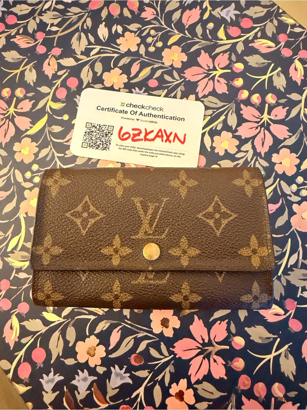 Louis Vuitton Monogram Canvas Fold Wallet in Brown